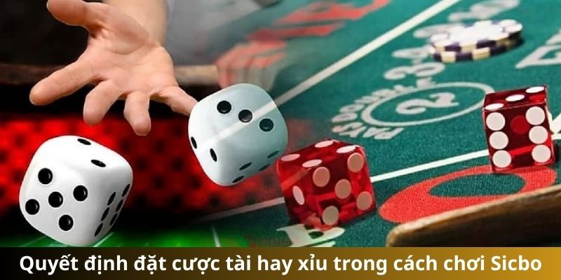 Quyết định đặt cược tài hay xỉu trong cách chơi Sicbo